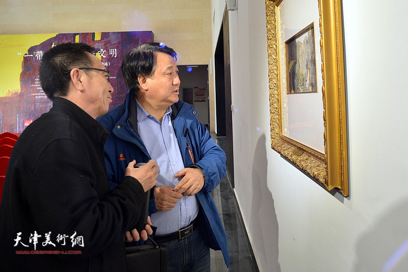 “一带一路”人类文明卢禹舜作品展现场。