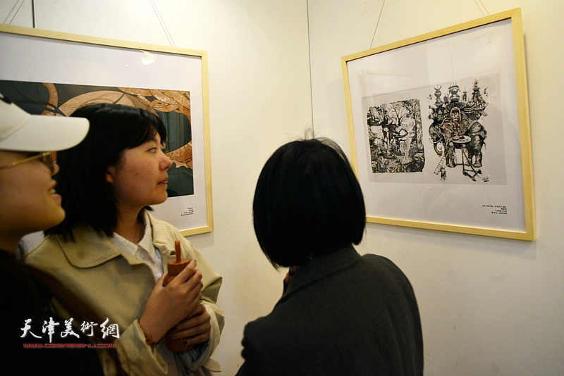 “旅者·天津”插图艺术设计巡回展现场。