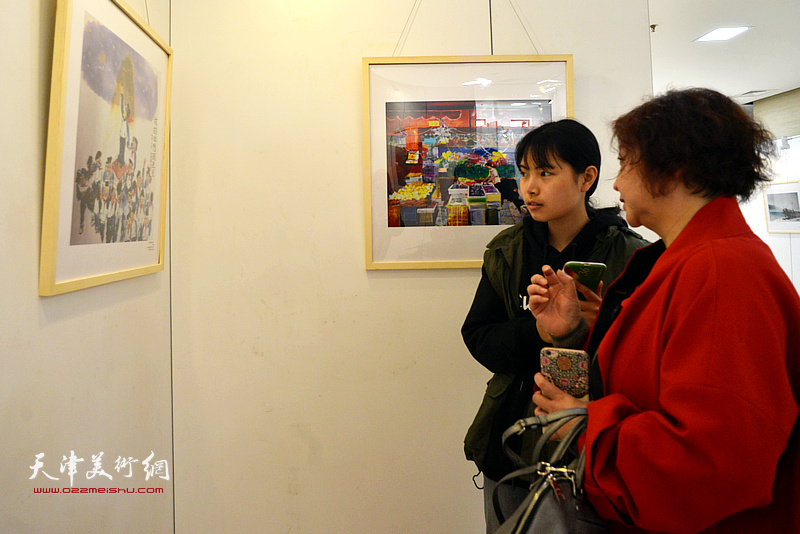 “旅者·天津”插图艺术设计巡回展现场。