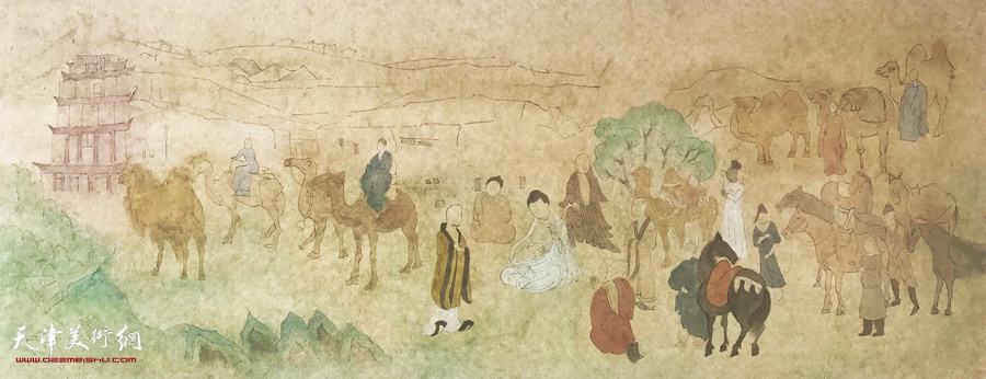 徐颖第二届中国插图展入选作品：《弘扬民族友谊，共创美好未来》。