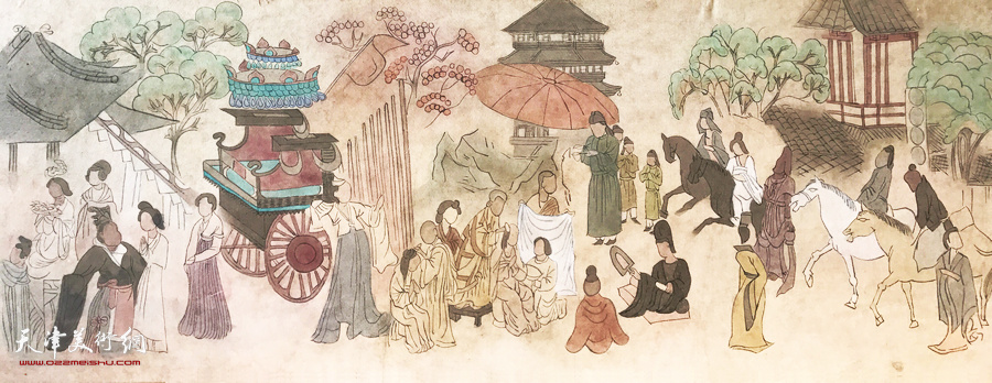徐颖第二届中国插图展入选作品：《弘扬民族友谊，共创美好未来》。