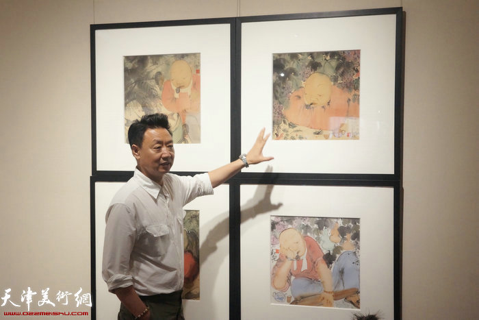 “戏墨听蝉——李旺个人作品展”在珠海圣缘博艺艺术馆开幕。