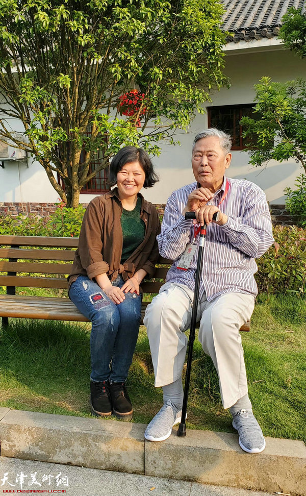 米景扬先生与谢芳芳女士在陈少梅美术馆