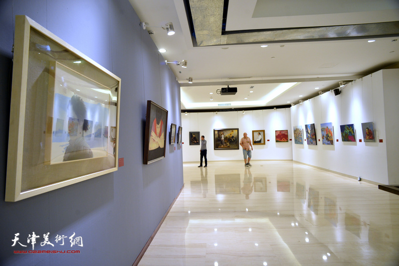 “盛世翰墨·津门华章”——天津画院建院40周年美术作品晋京展现场。