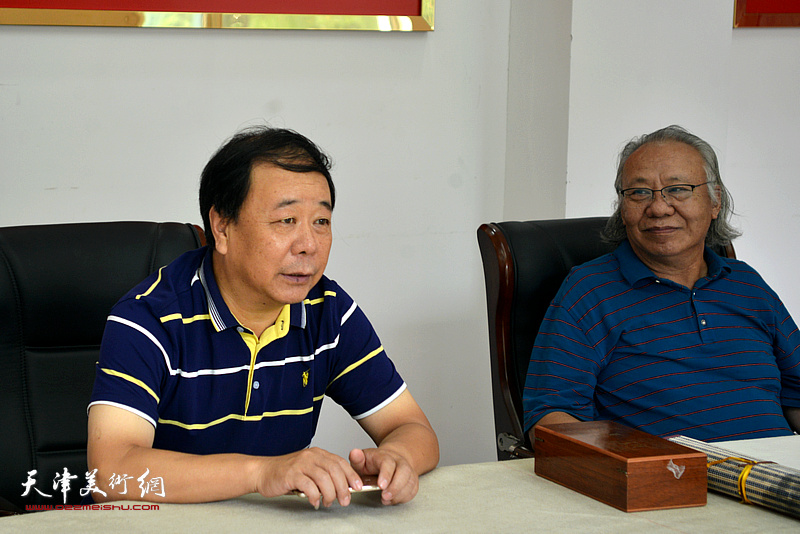 天津市书画艺术研究会副会长、书法艺术研究院长赵寅表示今后会更多的走进军营，为强军文化出力。