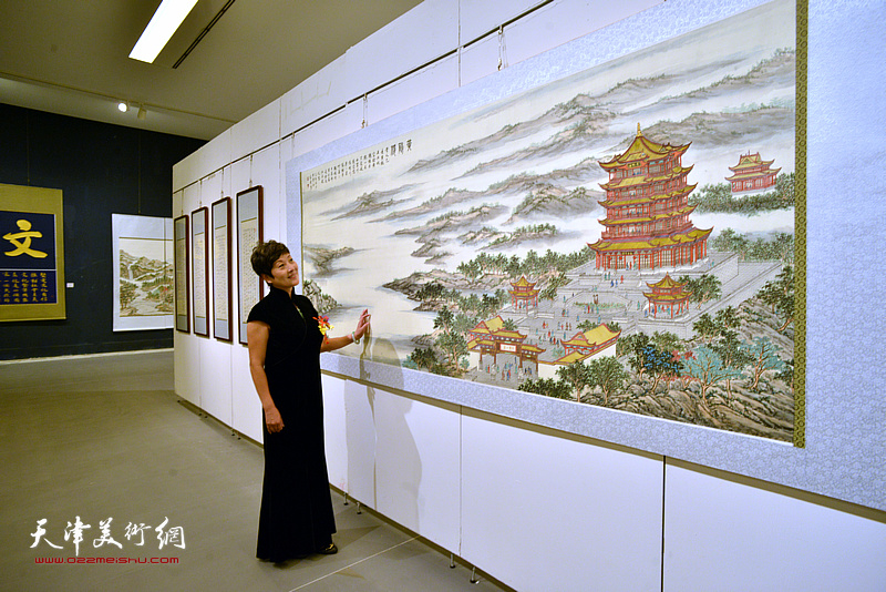 严六符先生遗墨和弟子李家尧书画作品展现场。