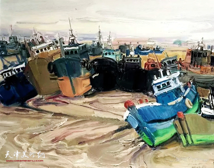 《海湾之三》王琨 80cm×100cm 油画 2017