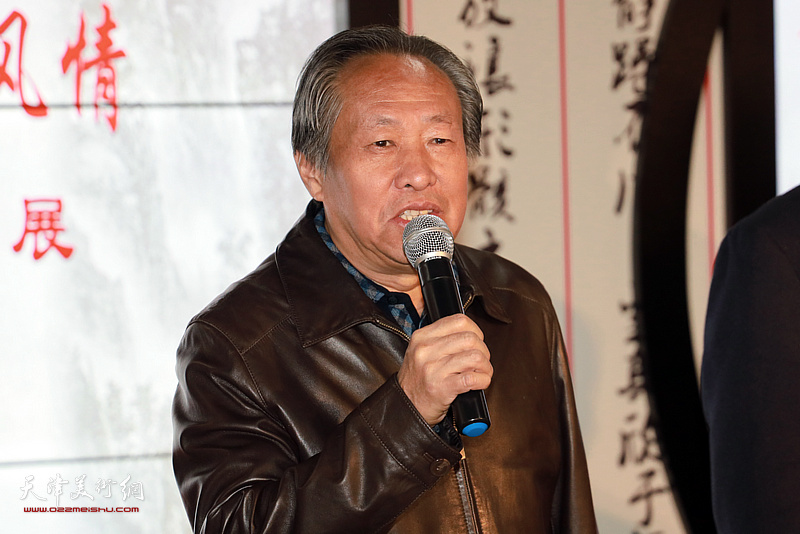 天津市美术家协会副主席、河西区文联名誉主席刘国胜致辞。