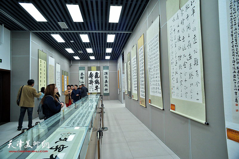 “庆祝新中国成立70周年——盛世华章书法展”现场。