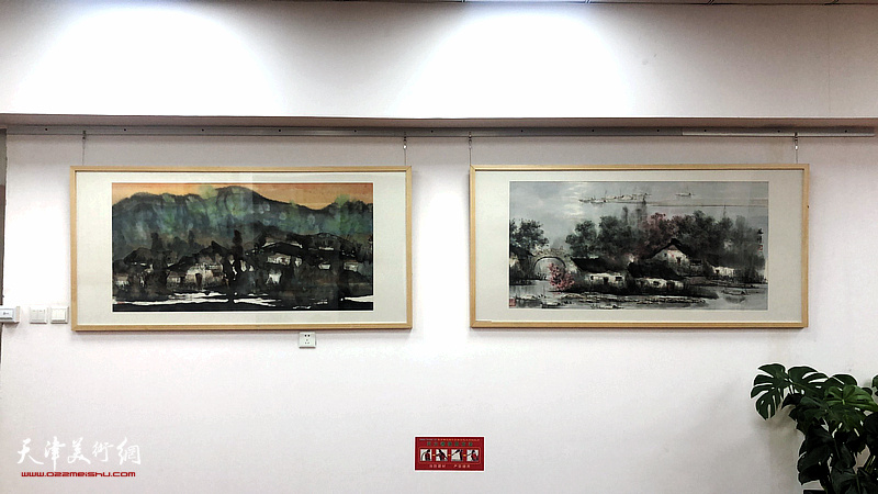 郭凤祥、翟鸿涛跨年画展 布展现场