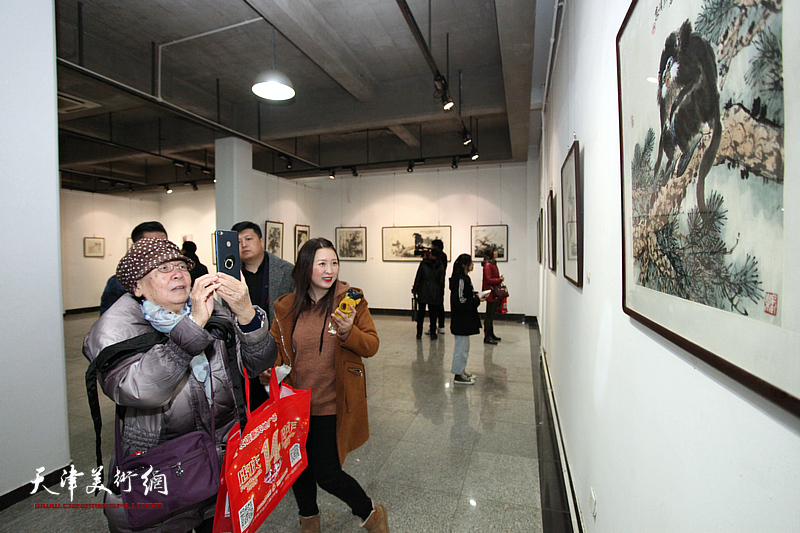 天津花鸟四家书画作品联展在六号院艺术馆开幕