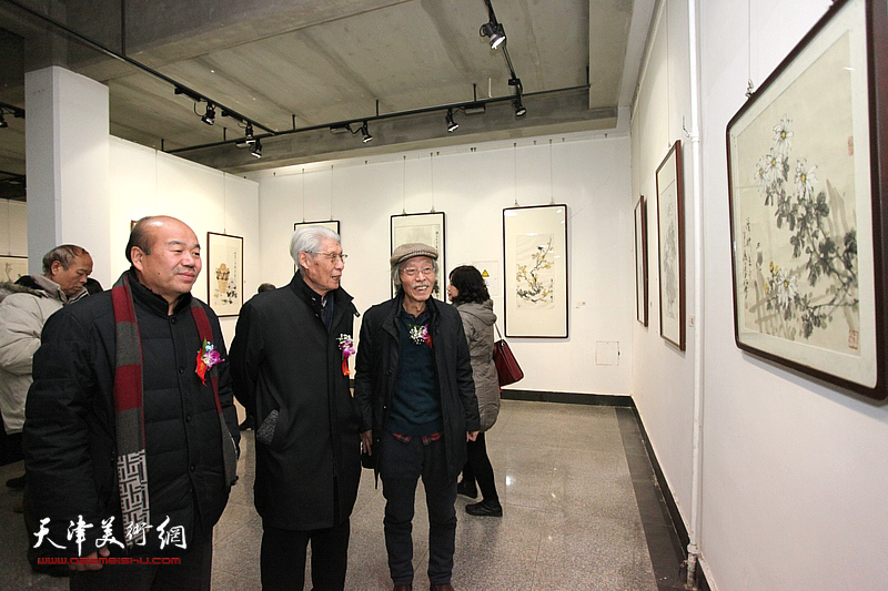 天津花鸟四家书画作品联展在六号院艺术馆开幕