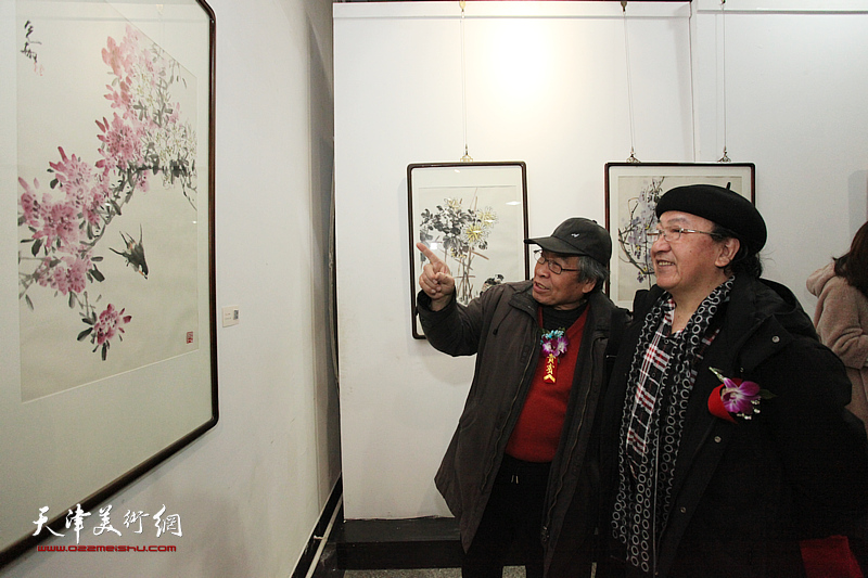 天津花鸟四家书画作品联展在六号院艺术馆开幕