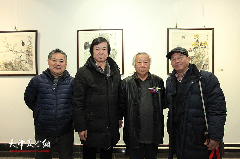 天津花鸟四家书画作品联展在六号院艺术馆开幕