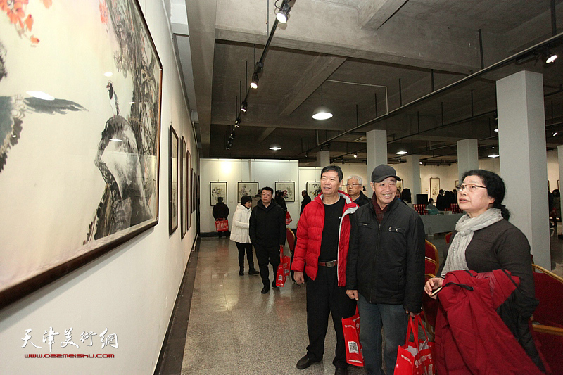 天津花鸟四家书画作品联展在六号院艺术馆开幕