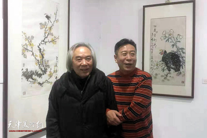 天津花鸟四家书画作品联展在六号院艺术馆开幕