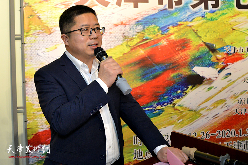 京津国际文化产业创业园党委书记罗会谭致辞。