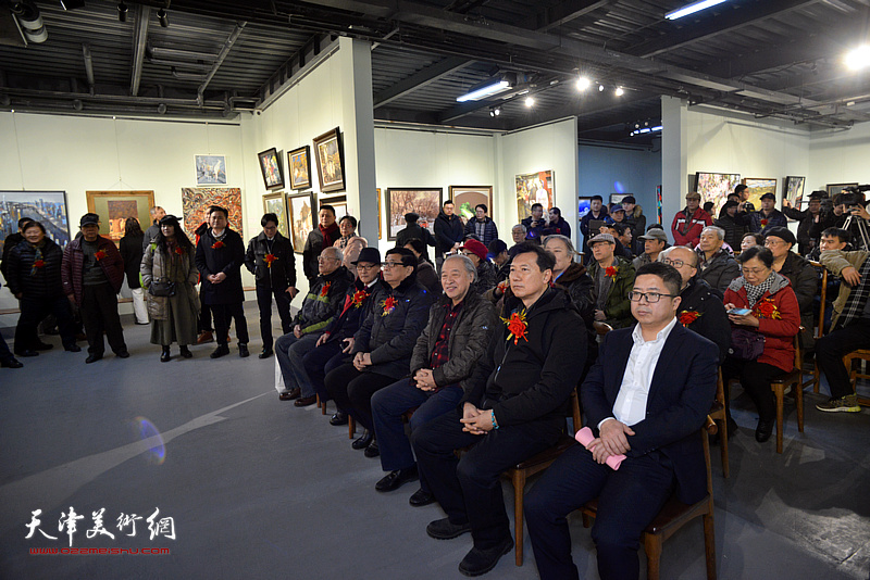 “天津市第七届油画双年展”开幕仪式现场。