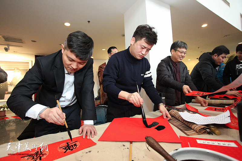 天津市书协艺术家走进国家超级计算天津中心写春联送祝福