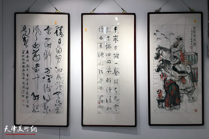 “灵鼠兆丰年——中国第十三届生肖画及国画优秀作品展”布展现场。