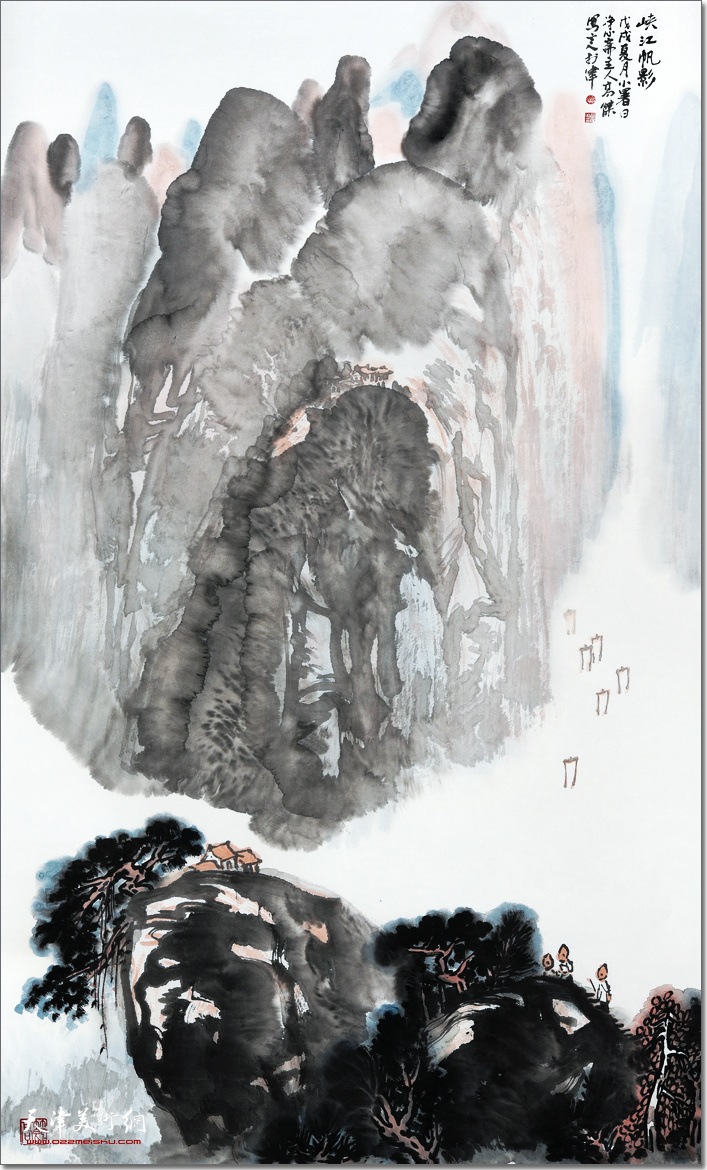 高杰作品:峡江帆影
