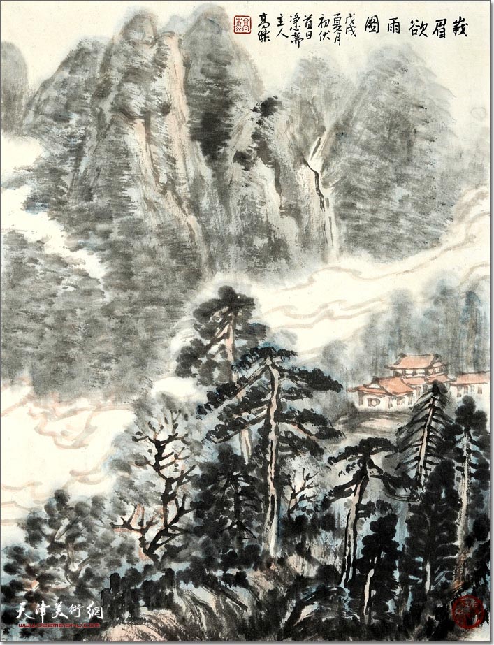 高杰作品:峨眉欲雨图