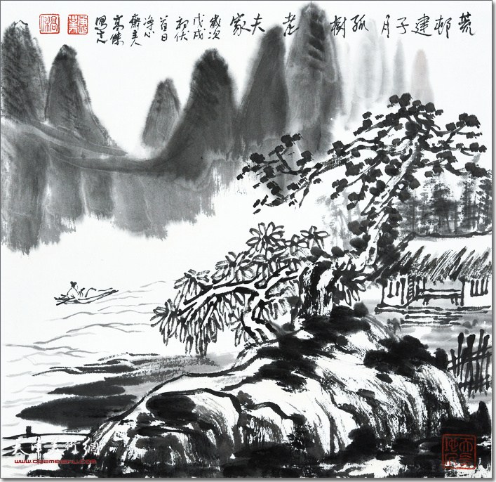 高杰作品:孤树人家