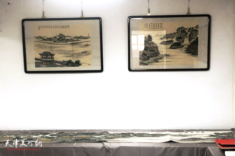 定观自在，缘起性空—李家尧写经界画山水作品展布展现场。