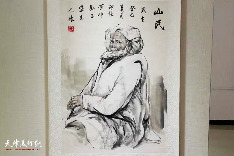 “庆国庆、迎中秋——王印强书画展”展出的王印强作品。