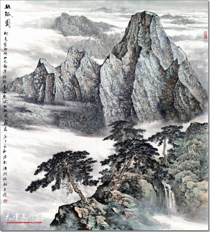 陈钢奇石山水绘画作品