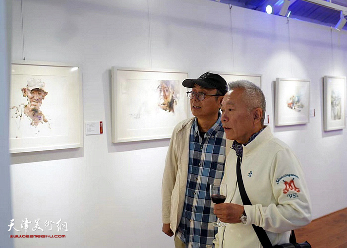 “2020’津沪水彩、粉画名家邀请展”现场。