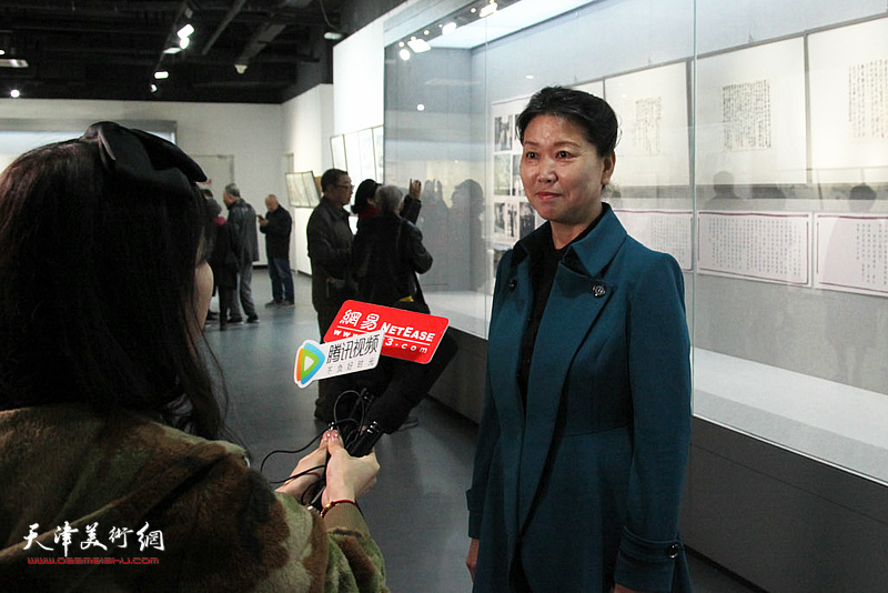 北京工业大学副校长刘建萍教授在开幕式及观展后接受媒体采访