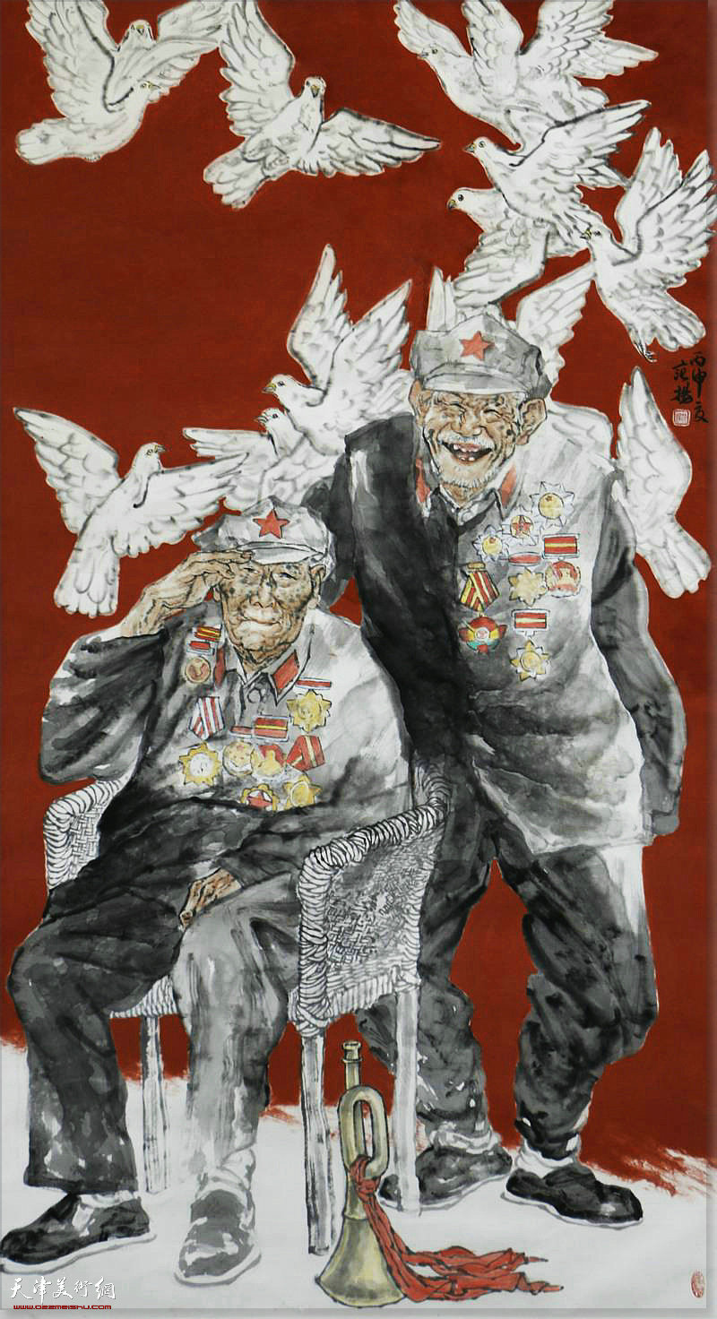 范扬人物画作品