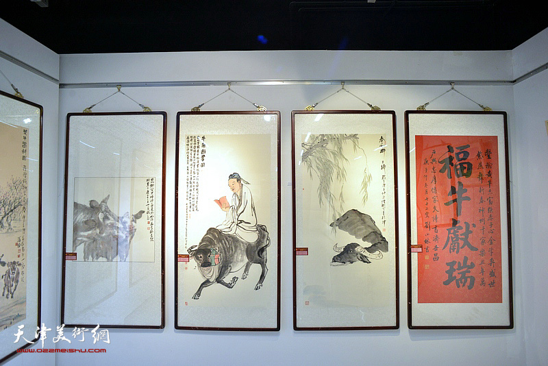 中国第十四届生肖画及国画优秀作品展展出作品。