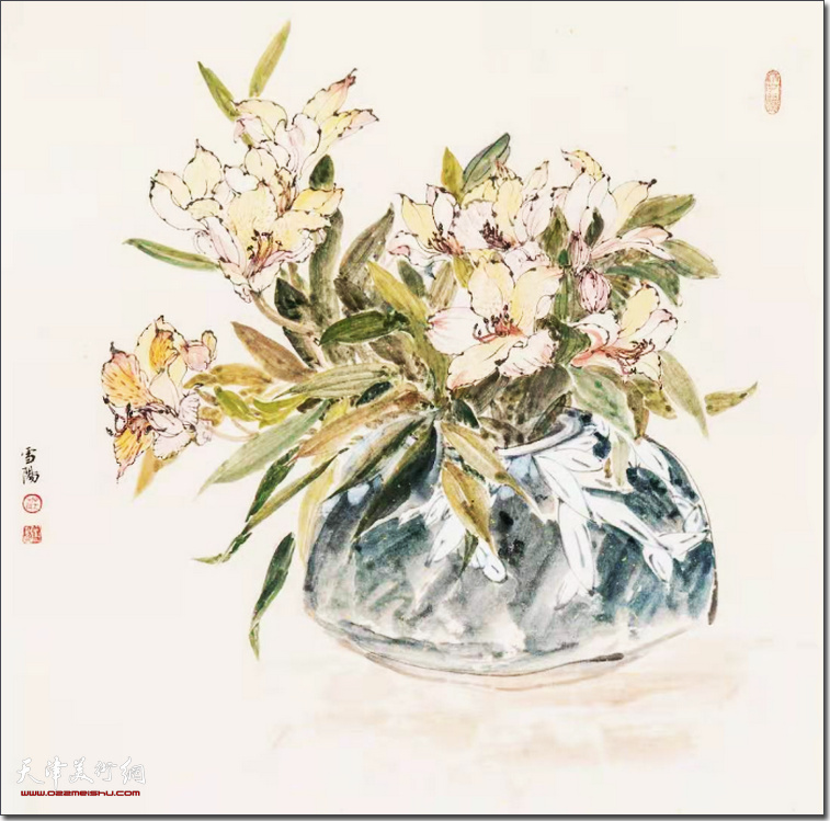 庄雪阳“她·艺术”部分参展作品：粉淡清香