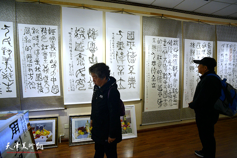 境界颂艺艺术馆“庆祝建党100周年·高振恒教授书法展”现场。