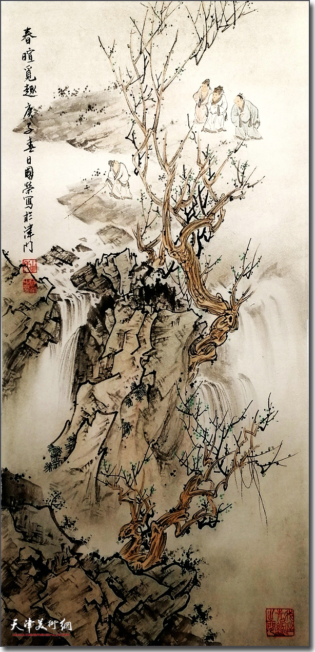 画家由国荣作品：《春暄觅趣》