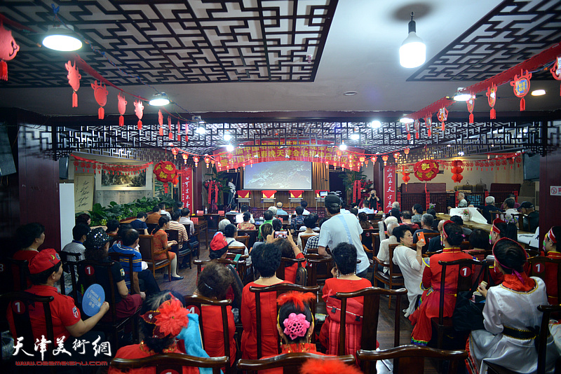第五届中国书画春节联欢晚会启动仪式暨中国书画春晚天津会场揭牌启动仪式现场。