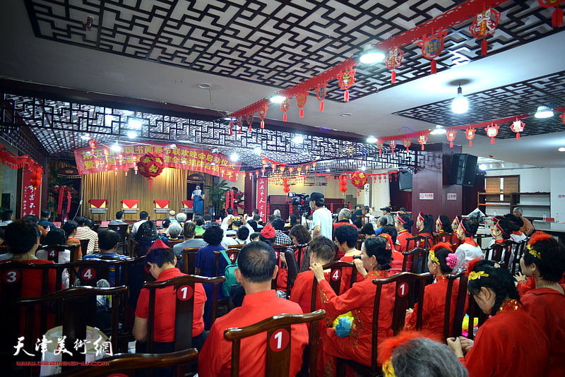 第五届中国书画春节联欢晚会启动仪式暨中国书画春晚天津会场揭牌启动仪式现场。