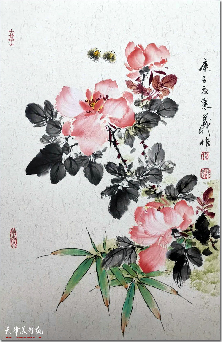 孟宪义花鸟画作品