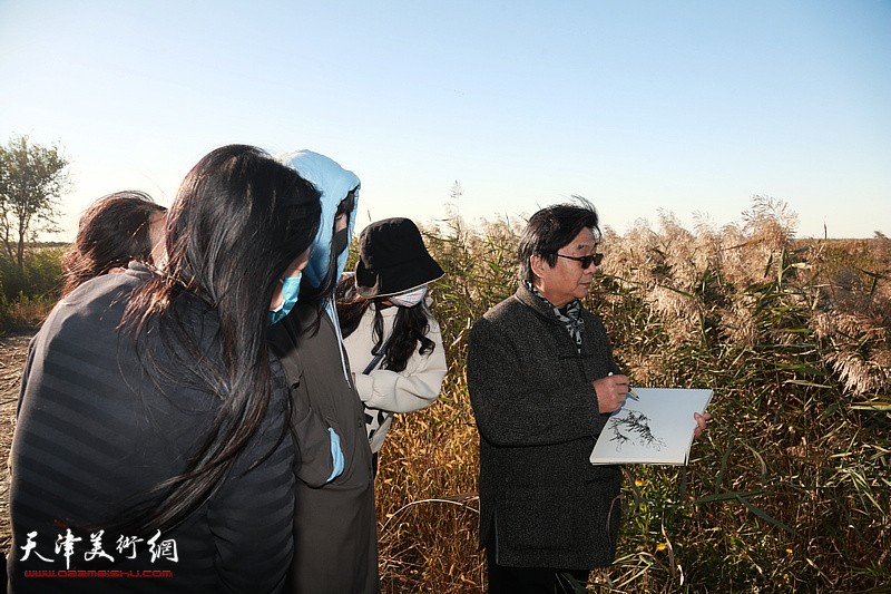 天津美术家871重大生态建设工程实地采风描绘生态天津