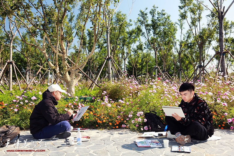 天津美术家871重大生态建设工程实地采风描绘生态天津