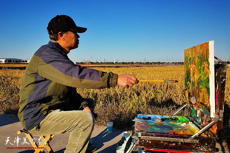 天津美术家871重大生态建设工程实地采风描绘生态天津