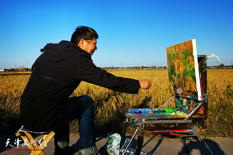 天津美术家871重大生态建设工程实地采风描绘生态天津