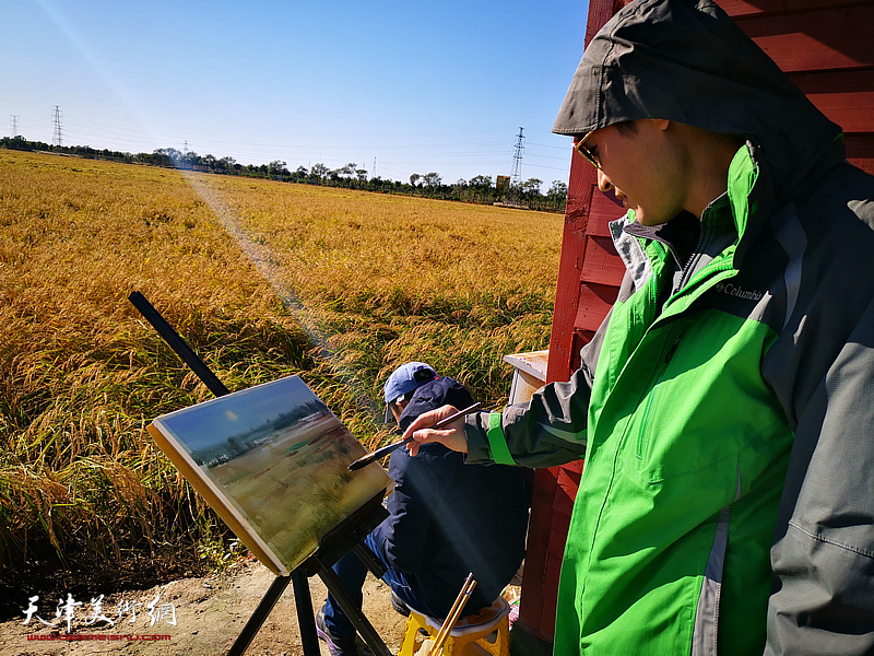 天津美术家871重大生态建设工程实地采风描绘生态天津