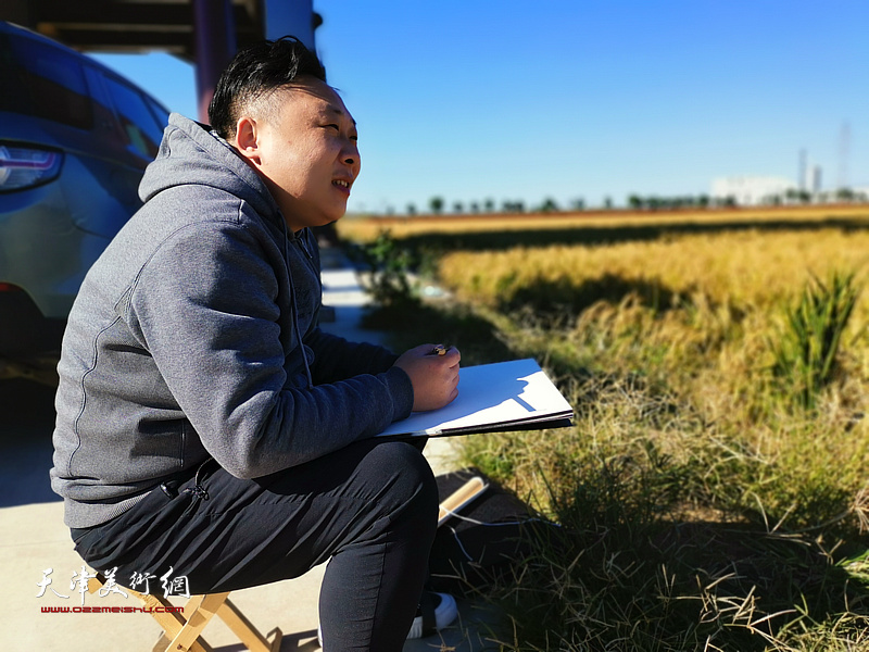 天津美术家871重大生态建设工程实地采风描绘生态天津