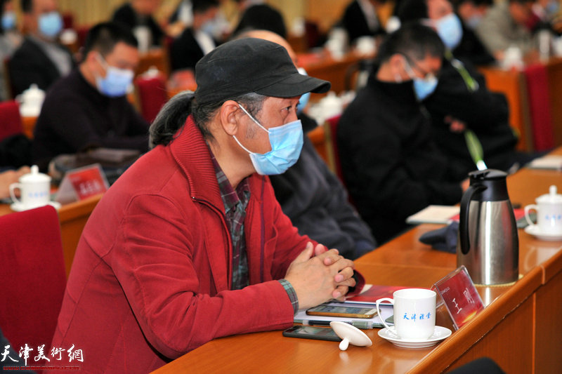 天津财经大学艺术学院院长王刚教授在大会现场。