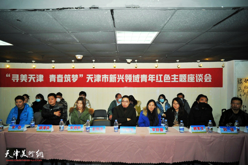 “寻美天津 青春筑梦——天津市新兴领域青年红色主题座谈会”现场。