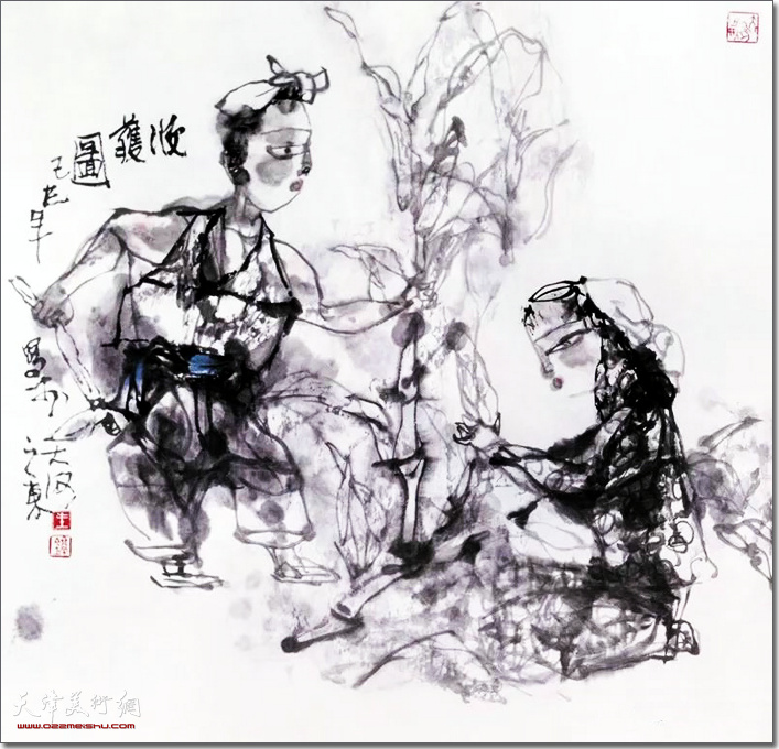 王錞作品：《收获图》