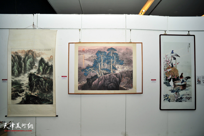 天津美术馆展出的郭永元画作。